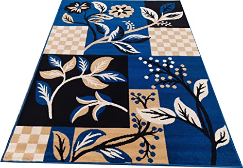 Image of Home Decore Acrylic Carpet for Your Living Room & Drawing Room Aywhere in Your Home (180X240 Blue Colour)- 6x8 Feet