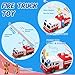 4 in 1 Toy Vehicle Playsets,Including Police Car,Fire Truck,Ambulance ,Toy Helicopter,2Fireman 1Policeman,andK9 Dog, Friction Powered Vehicles with Light and Sound,Best Toddler Gifts