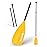 Abahub SUP Paddles - 3 Piece Adjustable Stand up Paddle - Lightweight Oar for Paddleboard, Aluminum Alloy PU Coated Shaft 68 - 84, Yellow Plastic Nylon Blade