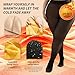 UniikStuff Plus Size Fleece Lined Tights - Fake Translucent Sheer Thick Tights Elastic Fashion Warm Winter Tights for Women Black