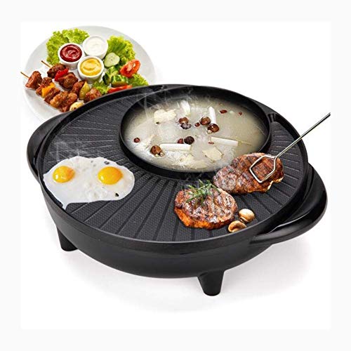 Maharaj Mall All-in-one Cookware Pan Barbecue Grill Hot Pot Double Pot Smoke-Free Non-Stick Pan