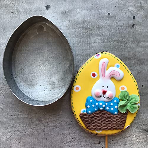 Liliao Easter Egg Cookie Cutter - 3.2 X 3.9 Inches - Spring Sandwich Biscuit Cutters - Stainless Steel #TOP1