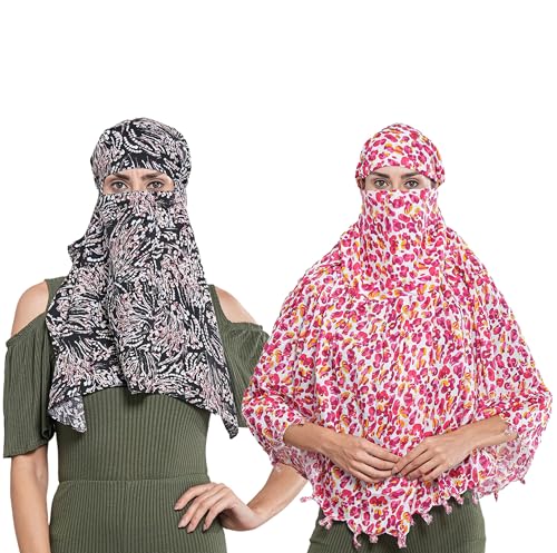 Image of Multipurpose Mask Cum Scarf for Women Cotton I Face Cover for Women I Sun Protection and Summer Wear Scarf