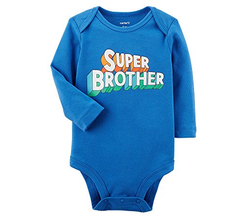Bodysuit de naissance Super Brother à manches longues pour cadeau de grand frère