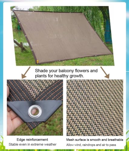 Toile d'ombrage marron oeillets pour éliminer la chaleur du soleil