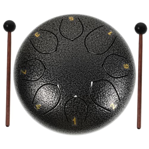 HEMOTON Carbon Steel Rain Chime Drum for Boys and Girls 6 Inch Yoga Hand Drum Music Education and Meditation