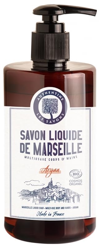 Multipurpose Liquid Marseille Soap Argan Organic Body & Hands 1 Litre
