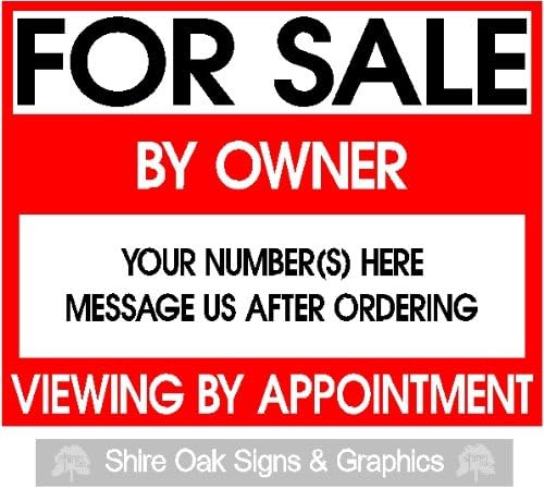 HOUSE FOR SALE Sign 19" x 24" (480x610mm) SINGLE SIGN Fully Customisable. 3 Year Guarantee. All Weather Waterproof Estate Agent Board Cards โ 1 Jan. 2013