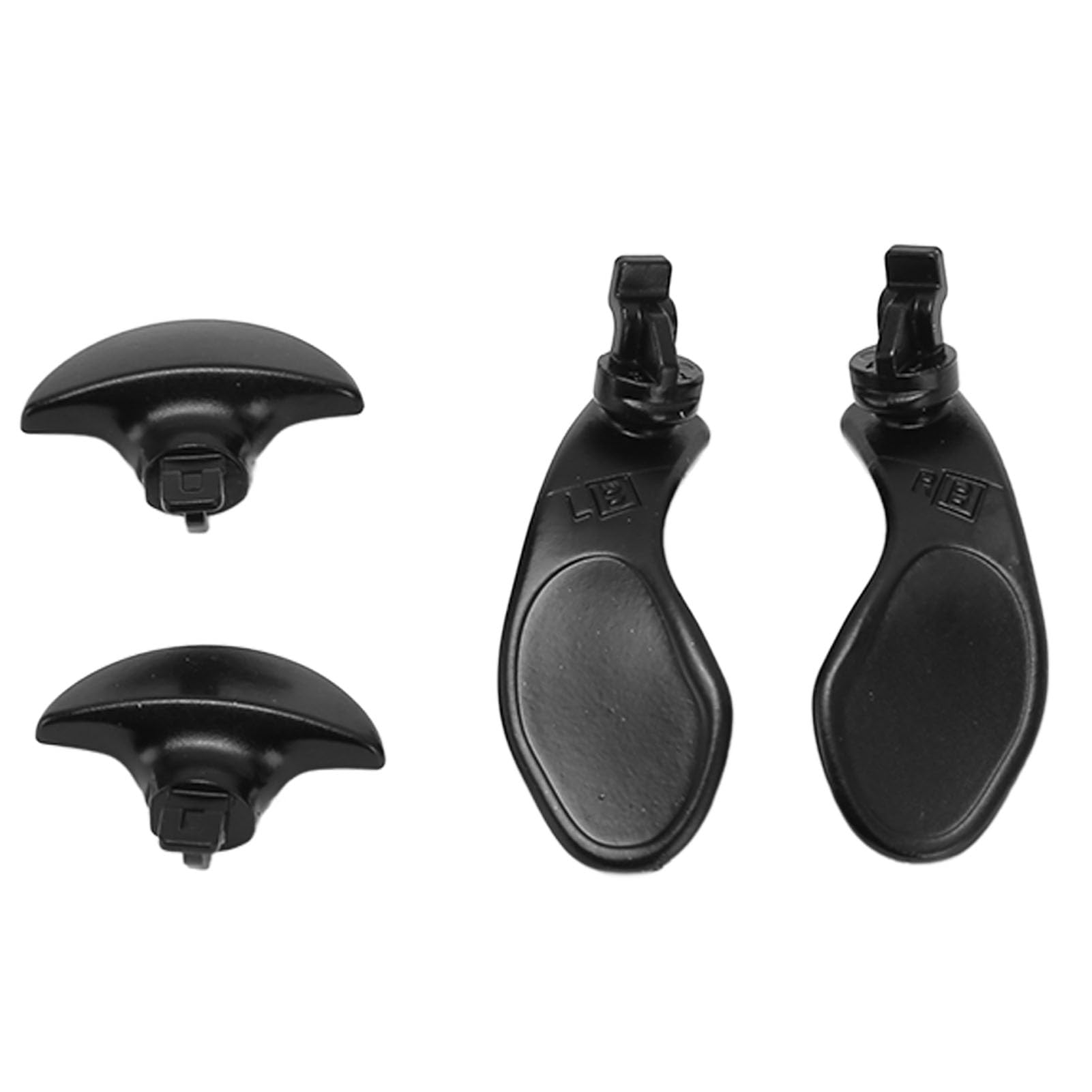4 Pcs Game Controller Back Paddles, Botones Traseros de Metal para Edge Wireless Controller, Botón de Bloqueo del gatillo Trasero del Mando de Acero Inoxidable (Negro)