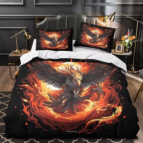 Housse de couette Aigle 3D microfibre anti-plis et facile d'entretien