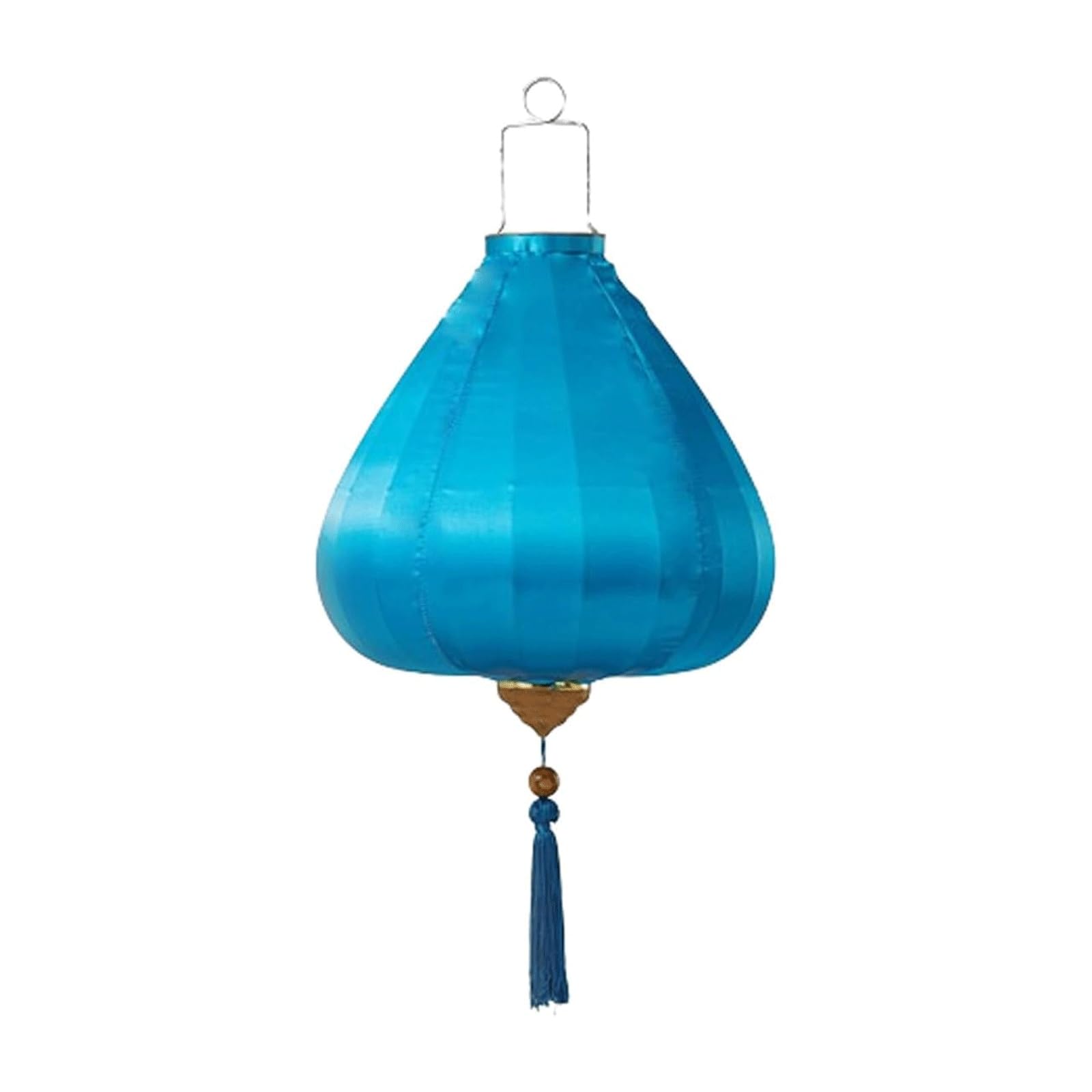 Dekoracje Wiszące czerwone chińskie lampiony, Owalne latarnie jedwabne z frędzlami, wielokolorowe, 12–16 cali(Blu,14 Inch)