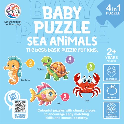 Image of Ratna's Educational Baby Puzzle Aqua