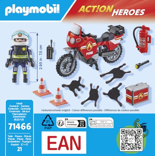 PLAYMOBIL | City Action| Feuerwehrmotorrad am Unfallort | Rasante Fahrt zum Einsatz… – Ansicht 5