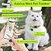 Katze GPS Tracker Hund Kompatibel mit iOS ＆ Android, Weltweite Standortverfolgung, Katzen Halsband GPS Trackers Ohne ABO, Mini Pet Tracker für Katzentracker Katzentracking Peilsender