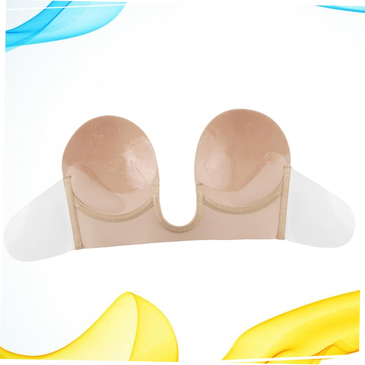 3piezas Sujetador Adhesivo Invisible De Silicona Para Mujeres Talla d Cubiertas Sin Tirantes Para Vestidos De Fiesta y Ropa De Escote Bajo Color Piel