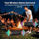ZEALOT 120W Bluetooth Beach Speaker, Outdoor Camping Speaker, IP67 Waterproof with 150W Peak Booming Bass, EQ, AUX, TF, LED Light, BT 5.2, Portable Speaker for Home, Outdoor, BBQ, Party,Gifts for Men