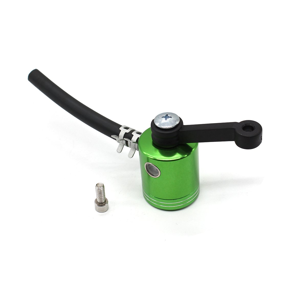 Aluminum Rake Master Cylinder Reservoir Fluid Oil Front Bottle Tank - Universal fit for Street bike and sport bike with 5mm mounting bracket