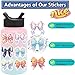 Bows Aesthetic Stickers for Girls, 50PCS Vintage Anime Bow-Knot Stickers, Vinyl Waterproof Pink Bows Stickers for Water Bottle Laptop Scrapbook Journal, Gifts for Kids Teens Women