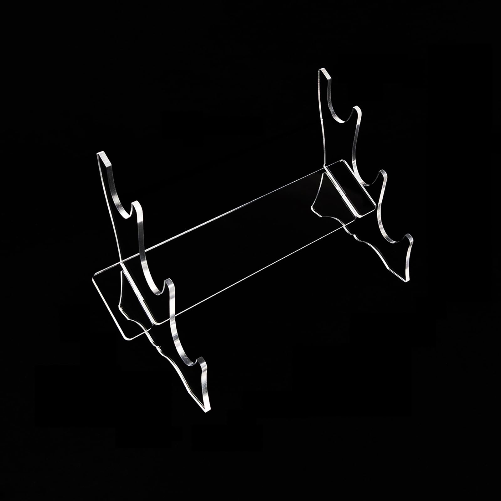 Hjhuua White Desktop Acrylic Sword Stand,Decorative Sword Stand Display Stand,Stand Sword Stand,For Katana Wakizashi Tanto Support All Swords (1/2/3/4Tier) Transparent