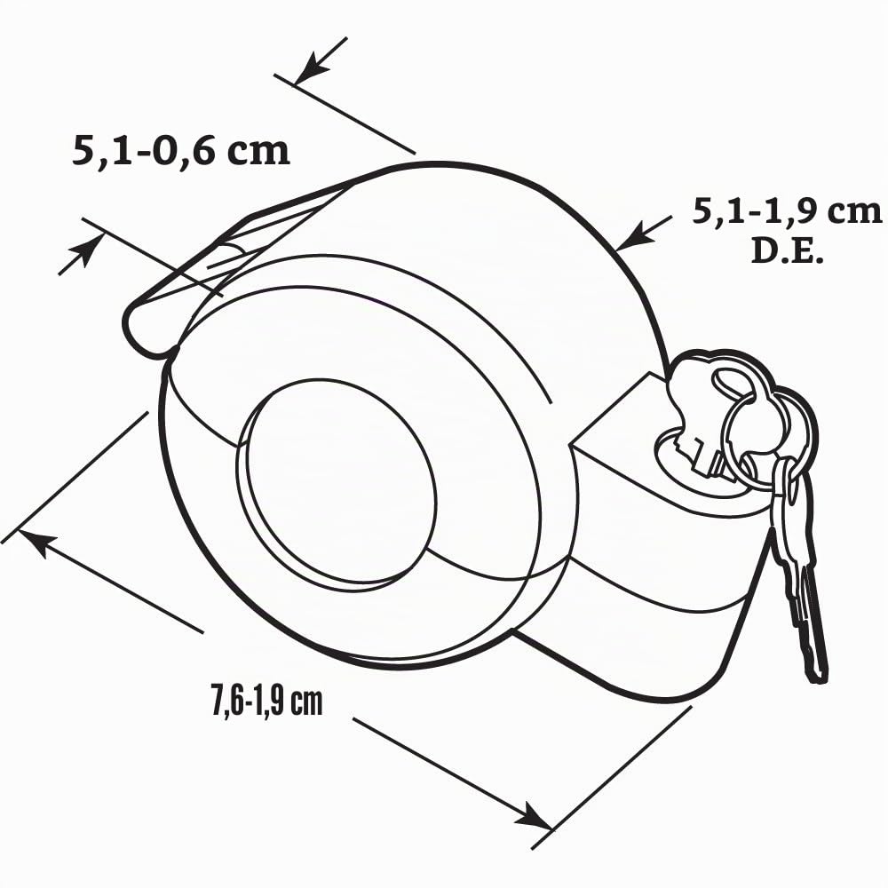 Defender Security EP Security S 4180 Dispositif – Serrure à bouton de porte avec clé pour bloquer l'accès au trou de serrure, amovible et facile à utiliser, gris, 6 cm