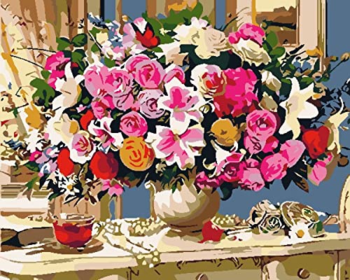 Cadeau DIY point de croix fleurs kit broderie starter à faire soi-même