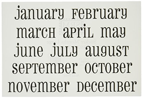 SRM Stickers Calendar Months, Large Snappy