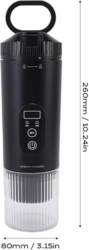 Miniatura 8 de Zunate Portable Coffee Maker Espresso Machine, Travel Coffee Maker for Camping, 100W 21Bar Cordless Heating Capsule Machine, Efficient Heating