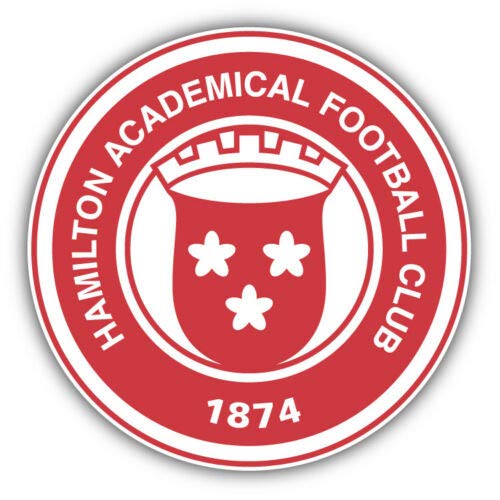 Hamilton Academical FC Scotland Soccer Football - Sticker Graphic - Auto, Wall, Laptop, Cell, Truck Sticker for Windows, Cars, Trucks