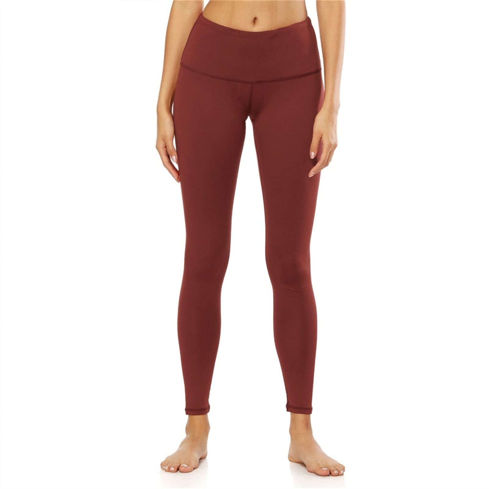 Seksowne, długie legginsy dla kobiet, podstawowe wysokie talii, spodnie do jogi, cienkie rajstopy sportowe, do treningu, treningu, proof Power Flex Solid Color Sports Running Workout Gym Tigh