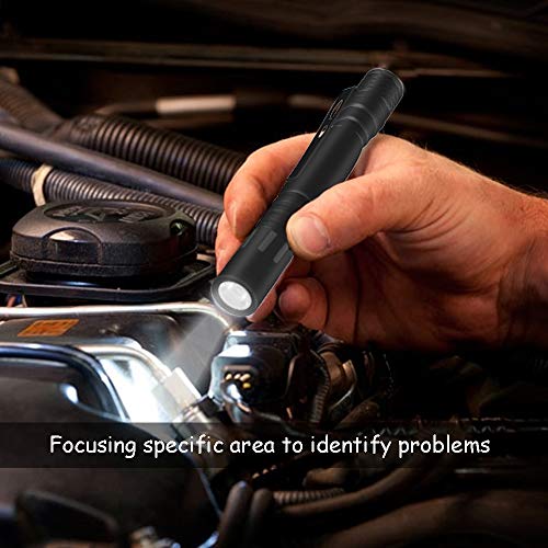 2Pcs Led Pocket 1200 Lumen Pen Light Flashlight With Clip #TOP3