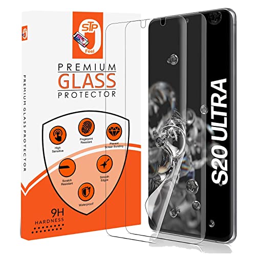Image of STP FEEL (2 Pack Unbreakable Membrane Screen Protector Guard For Samsung Galaxy S20 Ultra (6.9 Inch) | Membrane Ultra Smooth Touch with Finger Print Support - HD /3 Months Warranty
