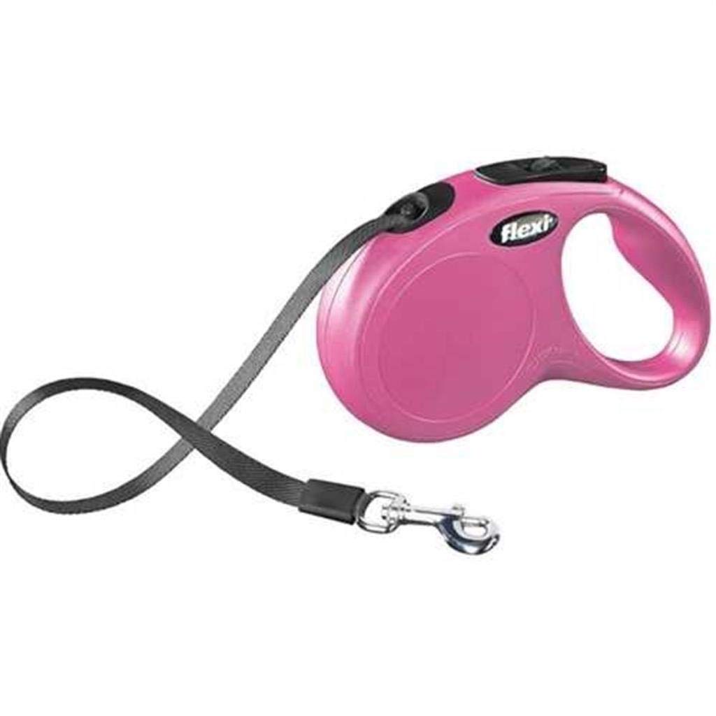 FLEXINew Classic Tape Pink Extra Small 3m Retractable Dog Leash/Lead for Dogs up to 12kg/26lbs
