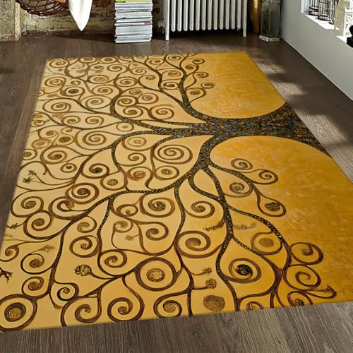 Tapis antidérapant et lavable à motif en spirale abstrait - 2