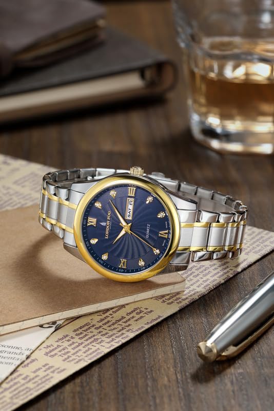 Image of London Fog Carnaby Collection Analog Watch for Men with Round Dial, Day & Date Display, Quartz Movement, Stainless Steel Strap & Water Resistant