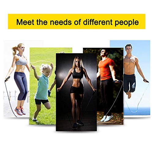 image for Kinghan 2pack Jump Rope, Ball Bearings Tangle-Free Rapid Cable Skippin