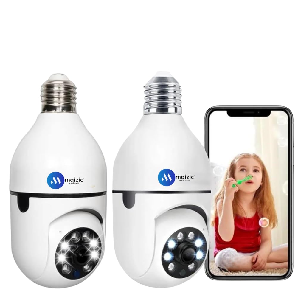 Maizic Smarthome 3MP WiFi Bulb CCTV Camera 300 g - Image 1