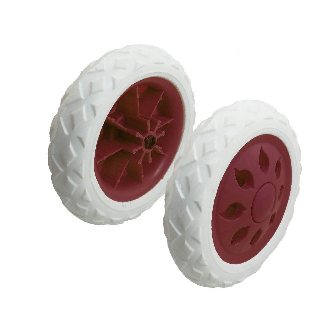 X-DREE 2 Pcs White Red Hot Wheel Design Shopping Cart Caster Wheels (53d7608b-a222-11e9-8d7c-4cedfbbbda4e)