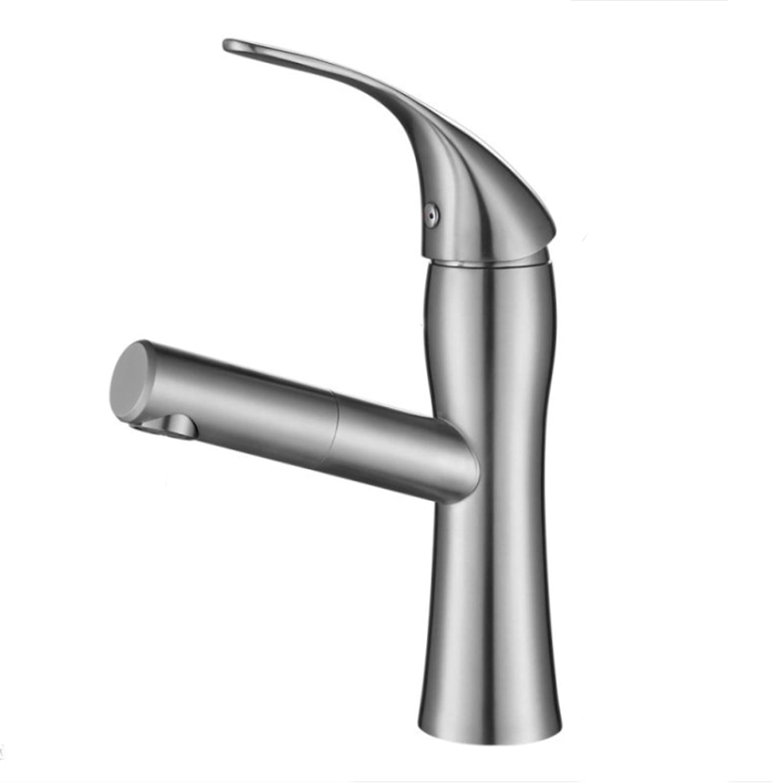 Mitigeur de lavabo monotrou en acier inoxydable brossé 304