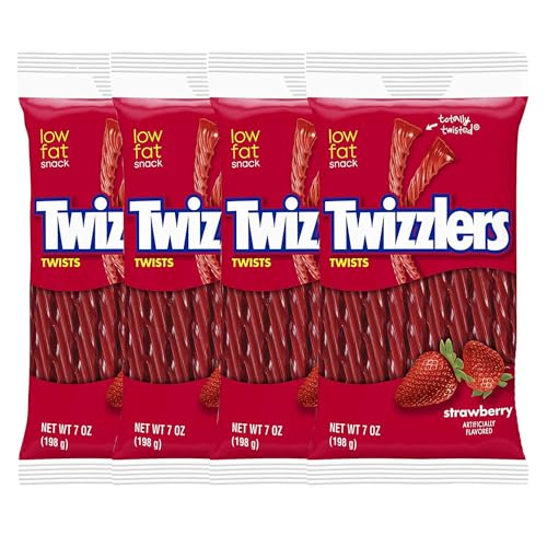 Twizzlers Strawberry 7oz Fruchtgummi aus den USA - 4er Pack (4x198g)