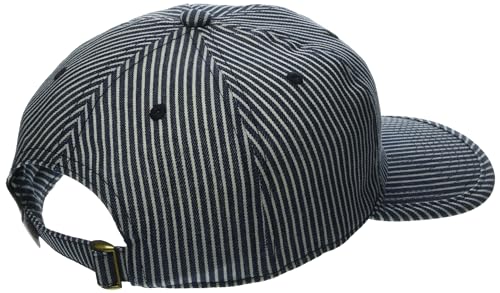 Image of Dickies Men's Low Pro Logo Dad Hat, Hickory Stripe, AL Blue