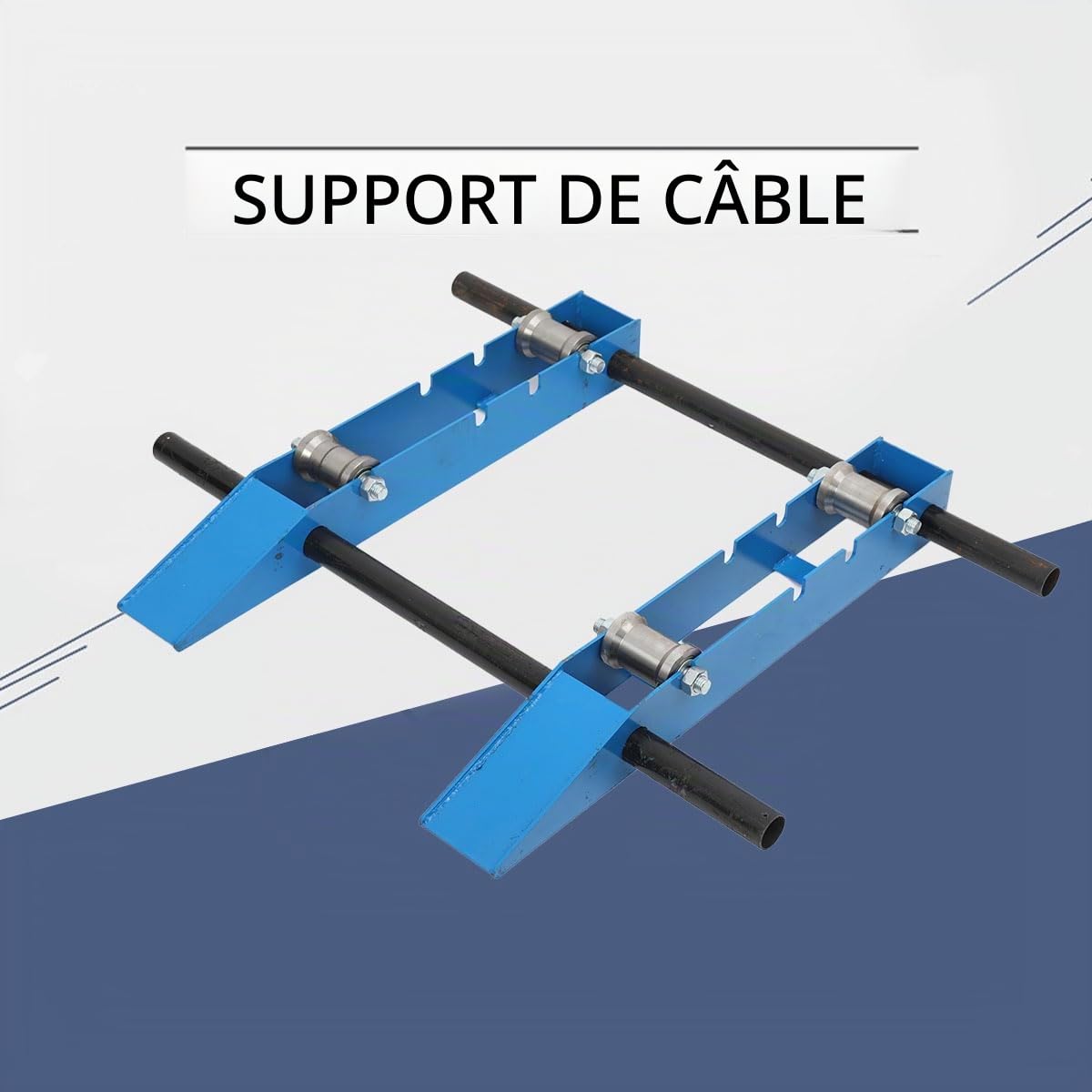 Dérouleur de Câble Stand, Bracket for Fixing Cable Reel Bobine de Câble pour Les Tambours de Câble dun Diamètre de 30cm à 120cm (11,8-47,2 pouces) Dérouleur de Câbles Compatible Dérouleur