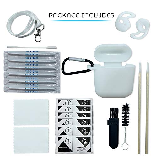 AirPods Cleaning Kit with Accessories | 6 Cleaning Tools + a White Silicone
