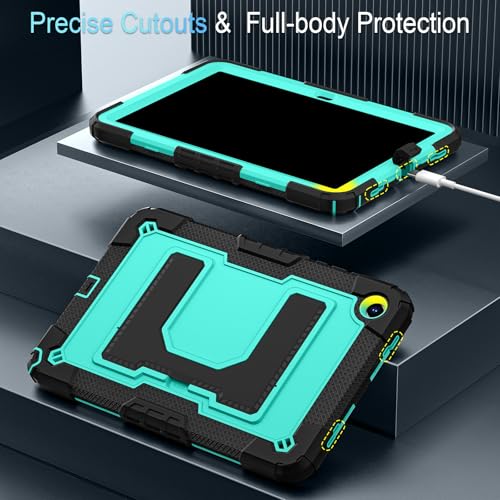 Image of for Samsung Galaxy Tab A11 Plus /A9+ 11-Inch Galaxy Tab A11 Plus Case,Heavy Duty Shockproof Rugged High-Impact Protective Cover for Tab A11+ Tablet,Black Mint
