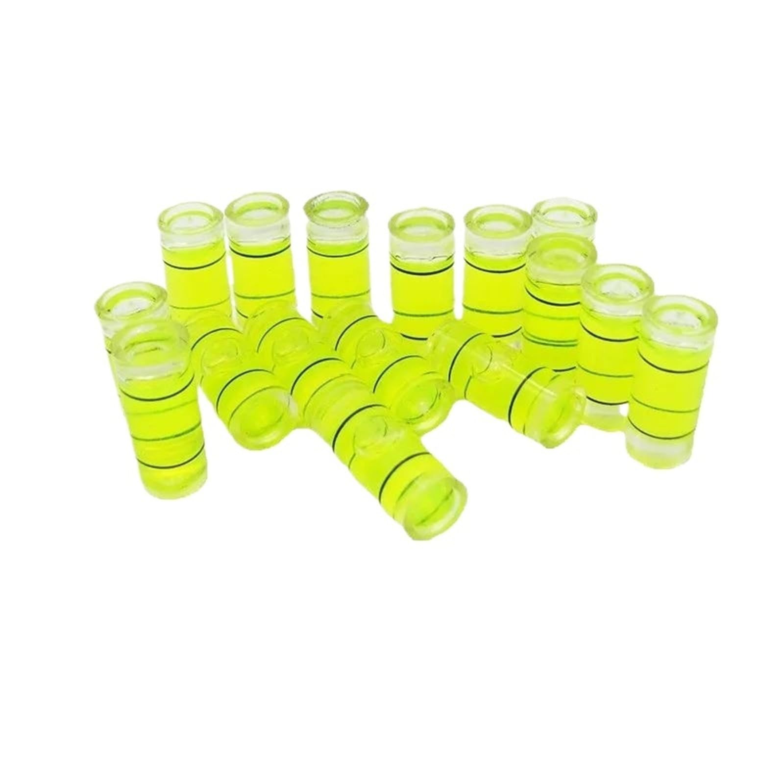 100 Uds 7 * 16mm nivel de burbuja vial de plástico Mini nivel de burbuja de plástico nivelador acrílico for pared TV o cuadro de pared colgante(20cm)
