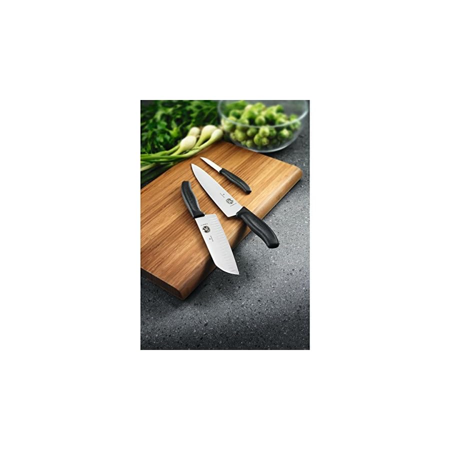 Victorinox-Swiss-Army-Cutlery-Swiss-Classic-Knife-Block-Set-10-Piece Victorinox Swiss Classic Knife Block - Kitchen Knife Set with Block for Home Essentials - Includes Chef's Knife, Paring Knife & More - Black Handles, 10-Piece Set