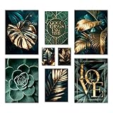 ARTFAVES® Poster Set - GOLD PLANT HARMONY - mehrteilige 