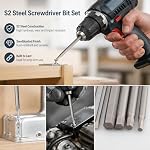 16 Pcs Long Magnetic Screwdriver Bits, 1/4 Inch Hex Shank Drill Screw Driver Bit Set 4 in 1 Multiple Powel Tools Kit, 100mm Length (Hex+Torx+Cross+Slotted Tip Bits)