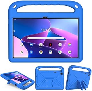 XunyLyee Compatible with Lenovo Tab M10 Plus 3rd Gen (10.6 Inch) Kids Case, EVA Shockproof Handle Light Weight Stand Cover for Lenovo Tab M10 Plus 3rd Gen TB-125F/128F, Blue