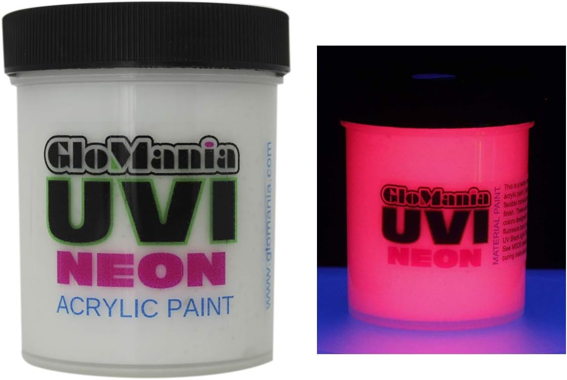 RED UV Reactive Daytime Invisible Neon Rave Paint 4oz