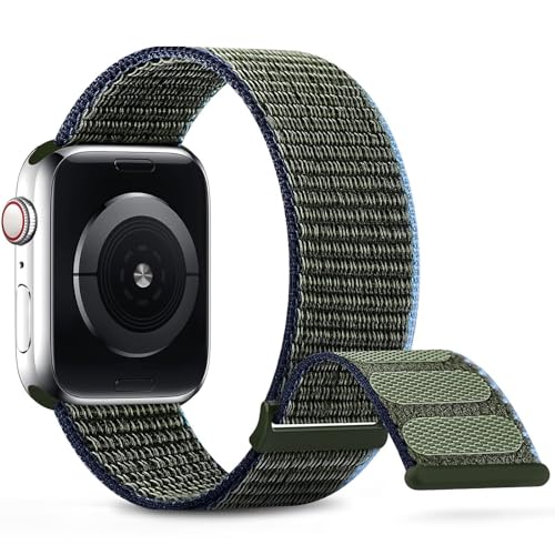 BNCXMO Nylon Sport Band compatible con banda 38 mm 40 mm 41 mm 42 mm 44 mm 45 mm Women Men Correa trenzada Compatible para iWatch Series 8/8/7/6/5/4/3/2 SE